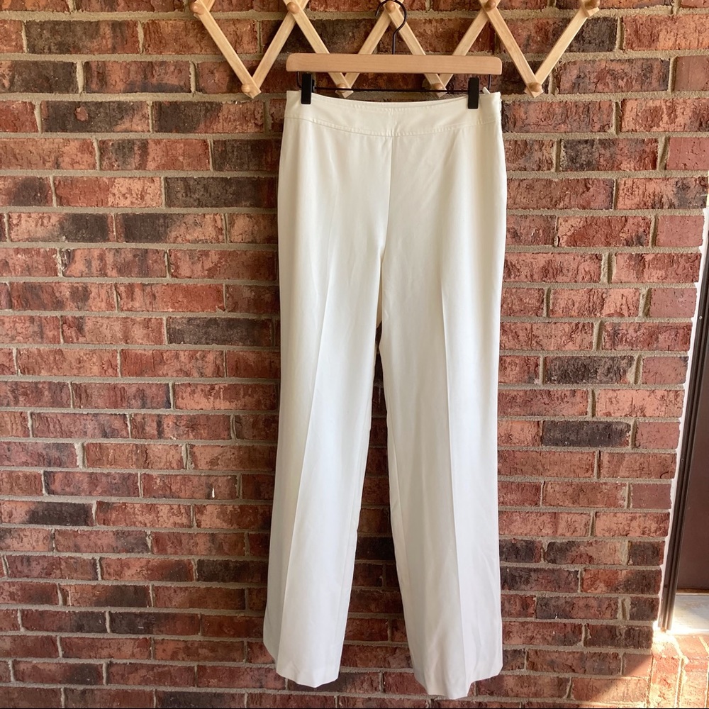 { TALBOTS } Cream Stretch Wide Leg Work Separates Trousers